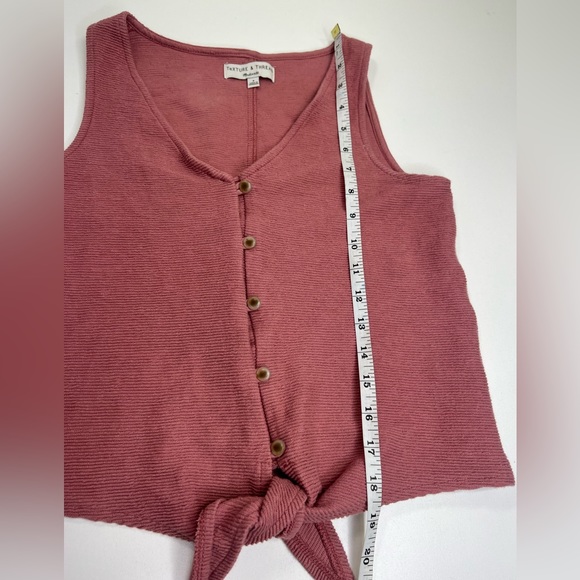 Madewell Texture & Thread Button Front Tie Tank Size Small - Picture 9 of 12